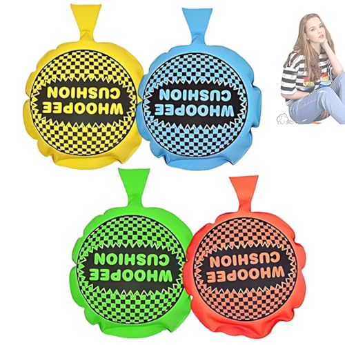 JUGUTA Coussin Peteur Autogonflant 4 Pièces, Farce Et Attrape Adulte, Coussin Péteur Enfant, Farces Et Attrapes, Prout Petteur, Whopee Cushion