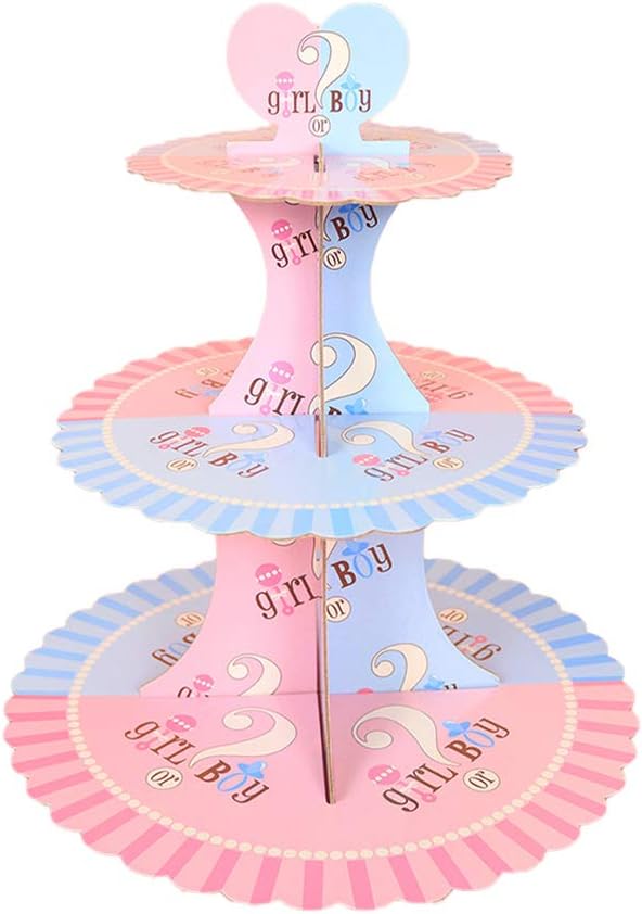 Multi-layer Cake Stand Beautiful Cake Display Rack Gender Revealed Desserts Holders for Wedding Birthday