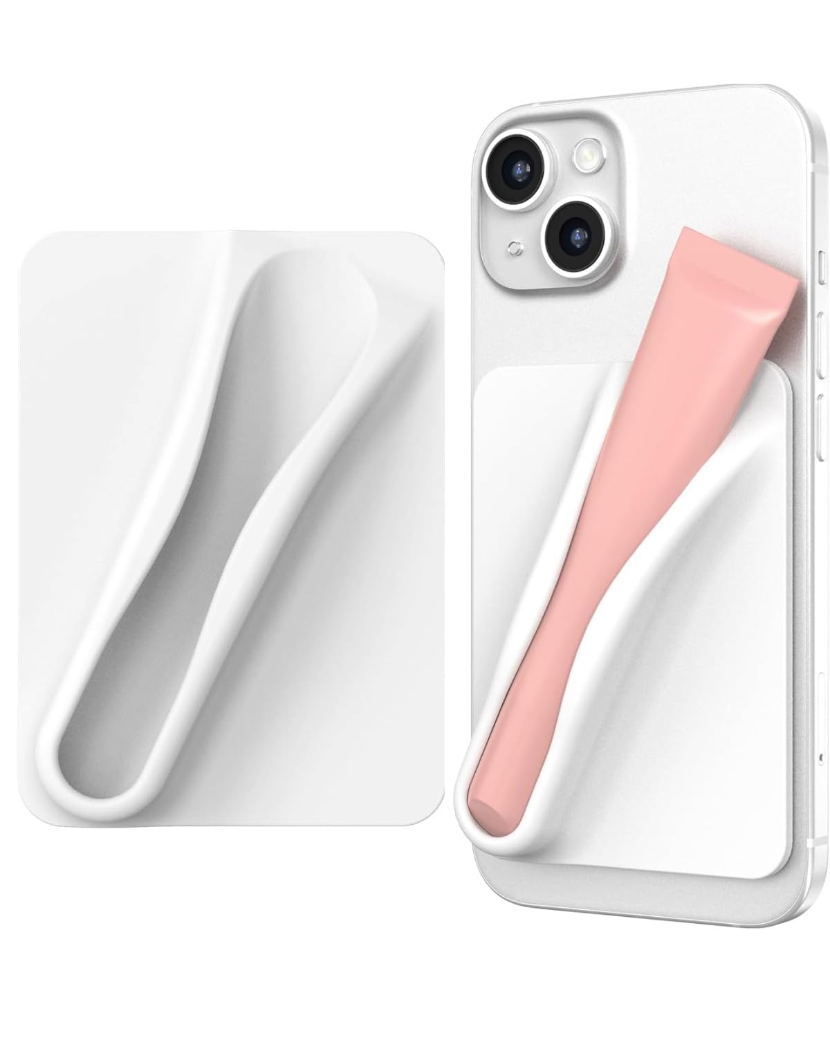 Set 2 Ciondoli E Cordino In Silicone Per Cellulare – Supporto Girevole 360° E Laccio Di Sicurezza – Bianco E Nero – Universale