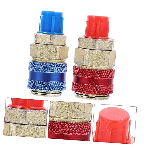 FAVOMOTO 2 Peças Conector De Acoplador Ra Mangueira De Carregamento De Refrigerante De Carro Acessór