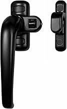 Left Pressure Lock for Doors and Windows | Pressure Handle with Hook Type Closure | Pressure Lever | Black | Interior Opening to the Left