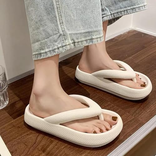 Soft Sole Platform Flip Flops Women Men Beach Non Slip Slippers Summer Clip Toe Bathroom Slides4