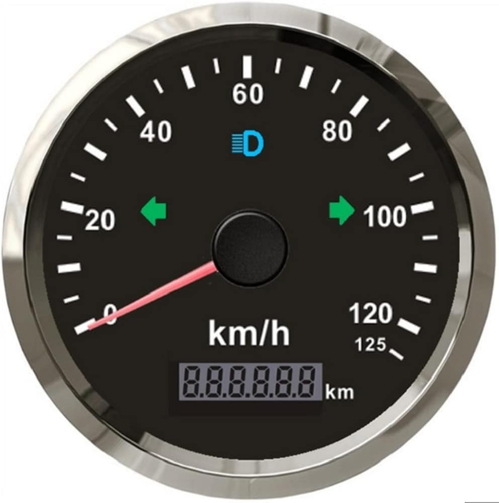 ELINGGPS Speedometer Odometer 0-125km/h for Car Motorcycle ATV UTV 85MM