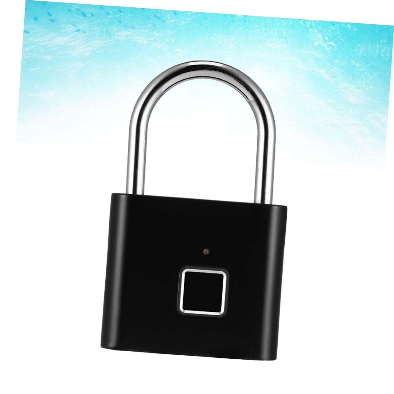 BESPORTBLE Lucchetto Elettronico per Valigia e Suitcase in Acciaio Inox Nero, Sblocco Impronta Digitale e Password, 40 Impronte, per Viaggio
