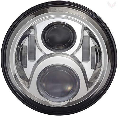 Eagle Lights 8700CG2 7" LED Headlight for Harley Davidson and Indian Motorcycles - Generation II / Chrome Kit / No Installation Accessories