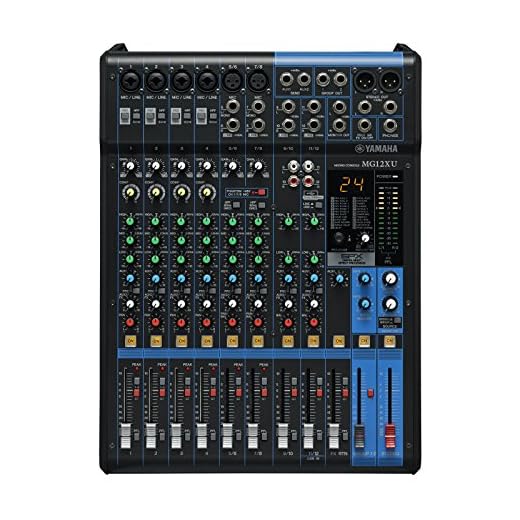 Yamaha MG12XU – Mezclador compacto de 12 canales, efectos digitales SPX, funciones audio USB y preamplificadores de micro D-PRE