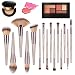 Brochas de Maquillaje, 15pcs Maquillaje Profesional Pinceles Maquillaje de Ojos, Rubor, Contorno,...