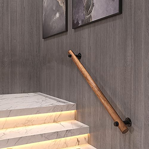 DSVONAUS rutschfeste Handläufe Aus Holz, Korridor Gegen Die Wand, Treppenhandlauf, Hilfsschutzgeländer Für Ältere Kinder, Für Den Innen- Und Außenbereich (Size : 180cm) Cover