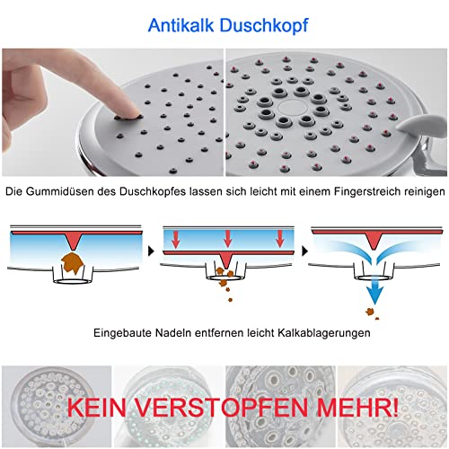 Duschpaneel ROVOGO mit 6 Massagedüsen und Regendusche