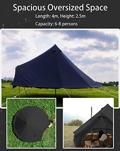 Carpa algodón tipo campana breathable para 10 personas miniatura 5