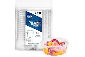 EDI Deli Food Storage Containers with Lids (8oz) 50 Sets