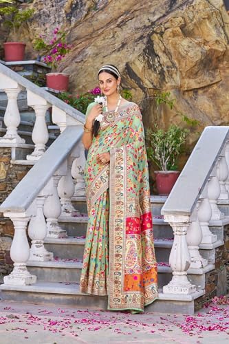 Image of SWORNOF Womens Kanjivaram Banarasi Silk Saree Kanchipuram Patola saree