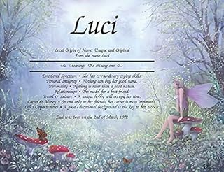 All About You Personalized Name Meaning Print Gifts and Signs Floral Designs (Fairy)