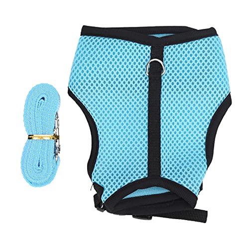 Image of GLOGLOW Rabbit Harness with Leash, Small Animals Adjustable Buckle Breathable Mesh Pet Vest for Rabbit Squirrel Bunny Ferret Guinea Pig(L) Accessories