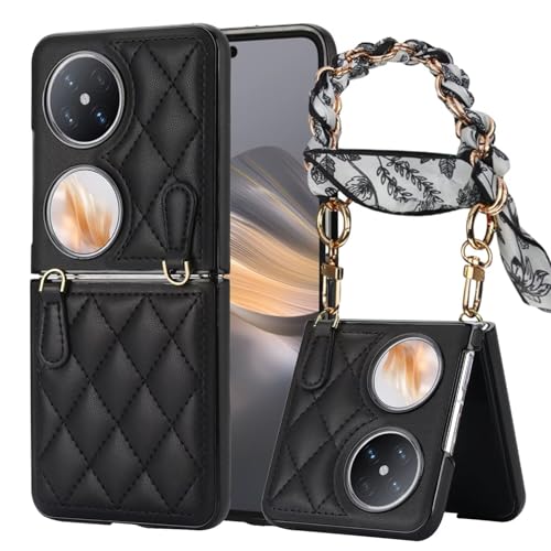 Coque Huawei Pocket 2 antichoc pour femme protection pliable chic poignée soie