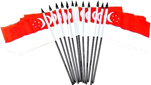 Miniatura 157 de Paquete de 12 banderas de escritorio de oficina en miniatura de poliéster internacional de 4 x 6 pulgadas, 1 docena de banderas pequeñas de 4 x 6