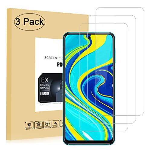 ILamourCar 3 Piezas Protector de Pantalla para Redmi Note 9S, Cristal Templado Membrana, Dureza 9H, 0.33 mm Ultra Transparente Cover