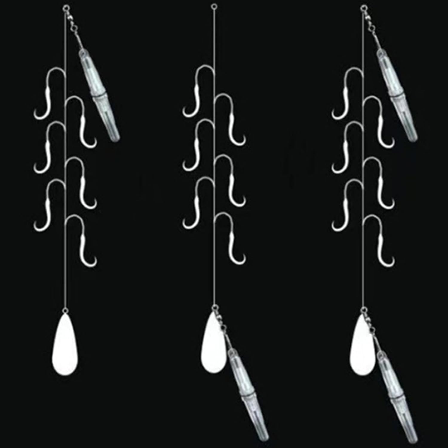 8Pcs Fishing Light Stick Deeply Drops Underwater Fishing Lamp Fish Squid Baits Lure Light Attractive Luminously Glows Stick