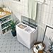 Giantex Portable Washing Machine, 21lbs Capacity, 14.4lbs Washer and 6.6Llbs Spinner, Compact for Apartment RV, White & Gray, GT-GE-10390US-GR-FP