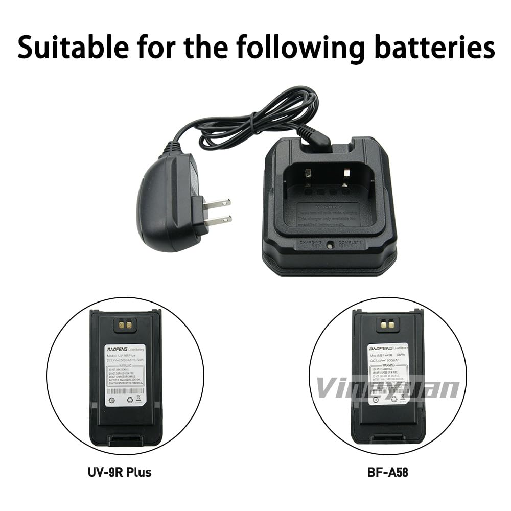 Radio Con Cargador Base Del Cargador De Bateru00eda De Radio, CHR 9700 Bateru00eda De Cargador Baofeng Uv-5r