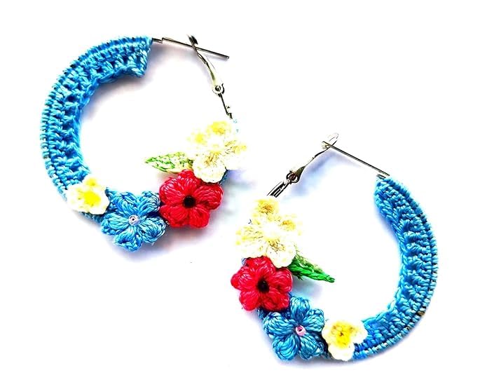Handmade Crochet Earrings For Women and Girls (B0D17TG3TQ) Amazon Price History, Amazon Price Tracker