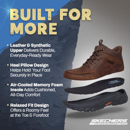 Image of Skechers Men's Respected 2.0 Hagler Boot | Casual, Slip-ins, Relaxed Fit, Air-Cooled Memory Foam, Goodyear Rubber Outsole