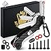 Amazingizmo Portachiavi Smart Holder & Key Organizer - Catena portachiavi EDC nera compatta House & Car con clip tascabile e moschettone - fino a 12 tasti pieghevoli e altro