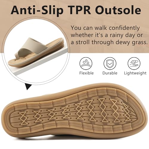 Image of Reimferce Summer Flat Sandals for Women: Comfortable Walking Dressy Slides for 2026 - Ladies Orthopedic Casual Shoes Indoor Outdoor