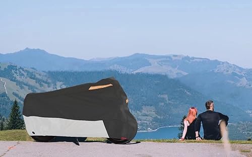 Miniatura 5 de Coverado - Funda impermeable para motocicleta para exteriores, protección para todo tipo de clima, con agujeros de bloqueo y reflector nocturno,