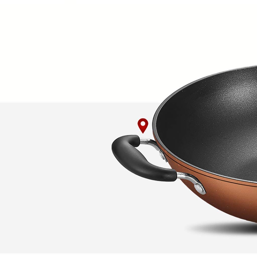 Wok für Induktion Schmiedeeiserner Wokherd speziell für Antihaft-Pfanne Induktionsherd Pfannenwender Herde anwendbar 30 / 32cm,34cm