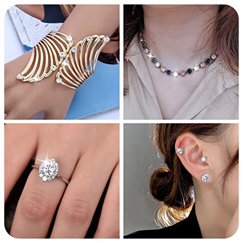 Craftdady 20pcs 6mm Clear Cubic Zirconia Stone Loose CZ Rhinestone Faceted Cabochons for Earring Bracelet Pendants Jewelry DIY Craft Making - Image 3
