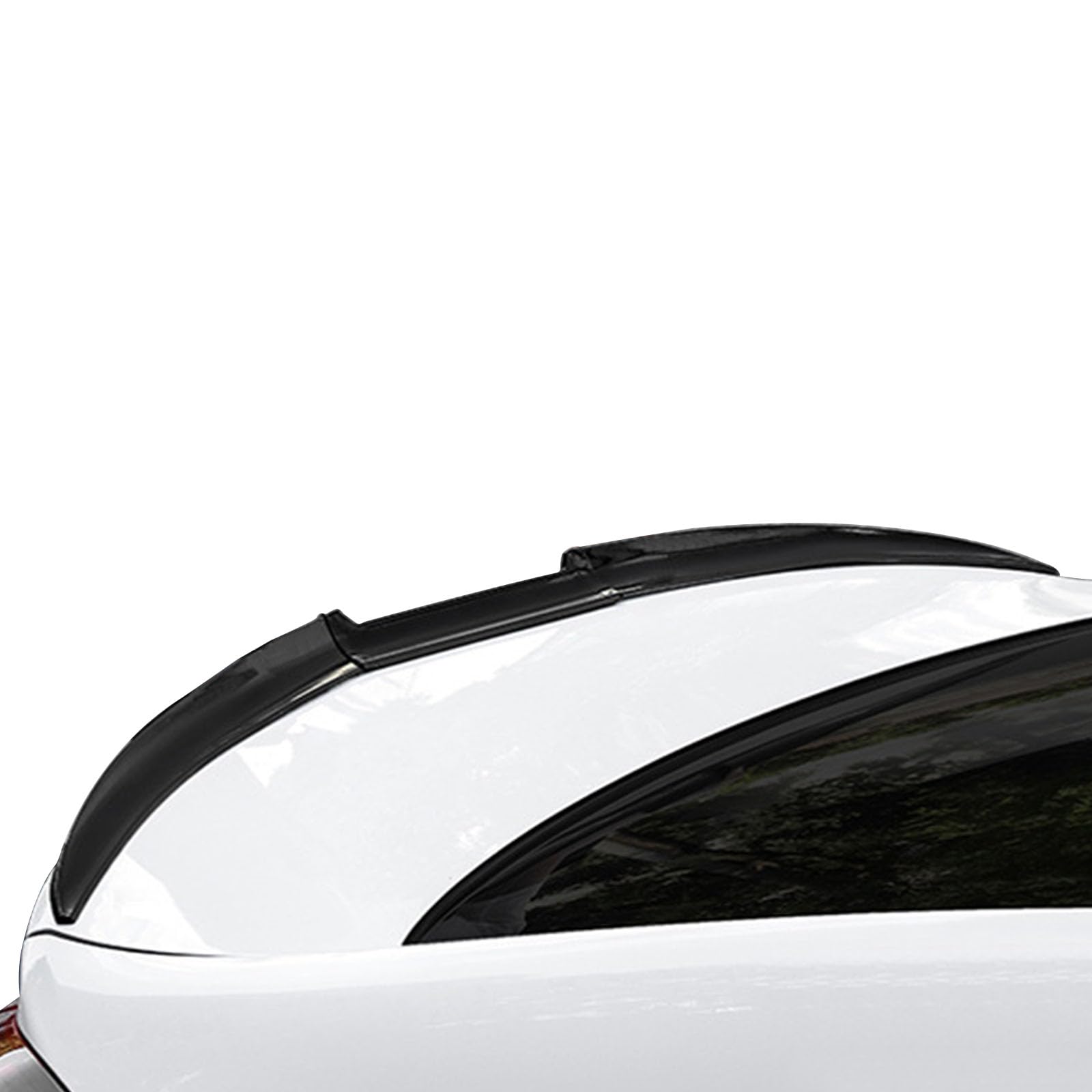 Rear Trunk Spoiler Wing, Compatible with Geely EC8 2010-2014 2015 2016, 3 Pcs Car Trunk Spoiler Rear Wing Kit Tailfin Refit Spoiler Car Accessories,A Glossy Black