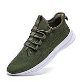 EGMPDA Schuhe Herren Sneaker Laufschuhe Turnschuhe Sportschuhe Herren Laufschuhe Outdoor Fitness Gym Schuhe Herren Sneaker EU Grün 43