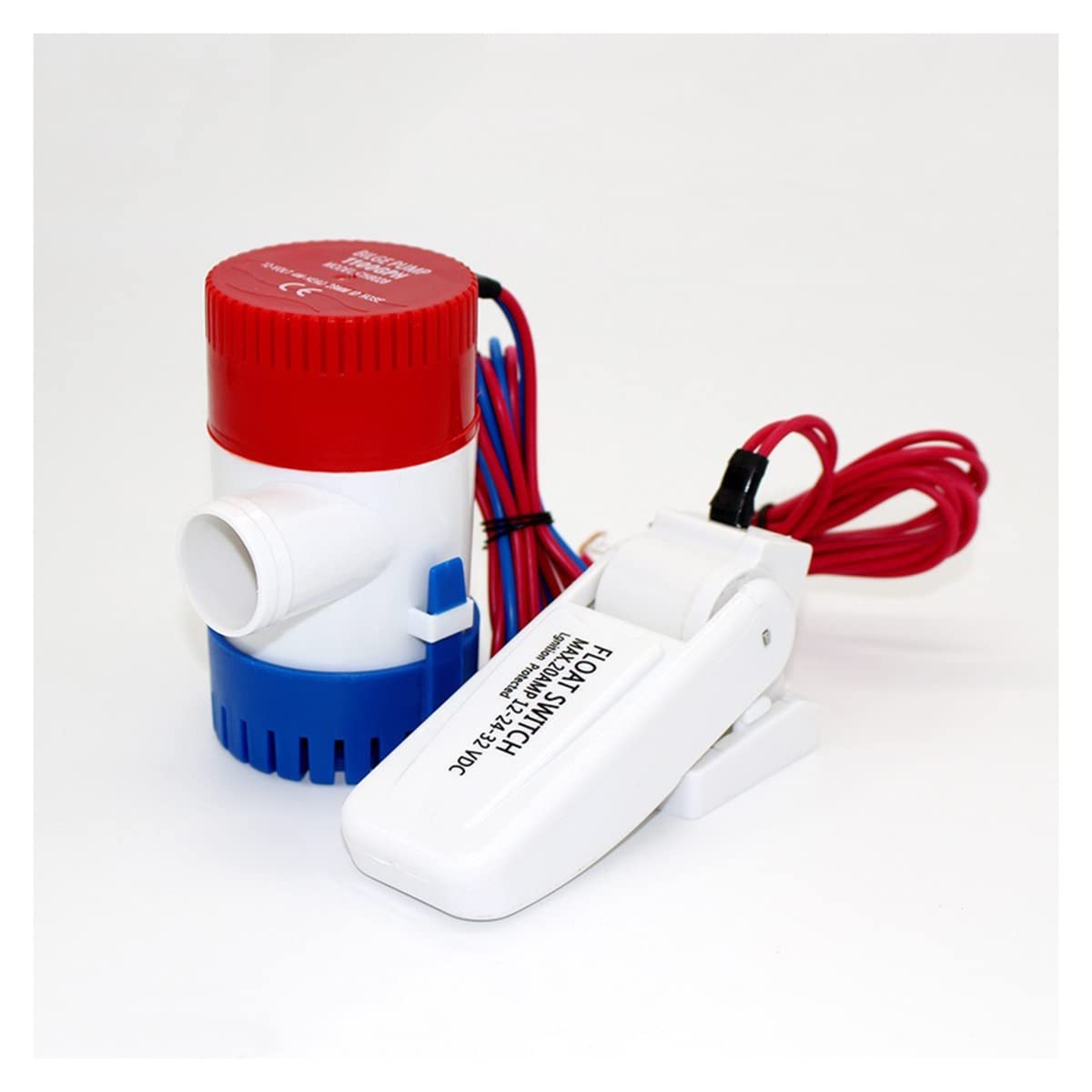 Pompy wodne, części i akcesoria 12 V, 1100 GPH, elektryczna pompka do mini łodzi z przełącznikiem (12 V, 750 GPH, 19 mm)
