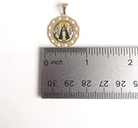 Vista 12 de SIFRIMANIA Cadena de medalla religiosa católica chapada en oro para niños y mujeres