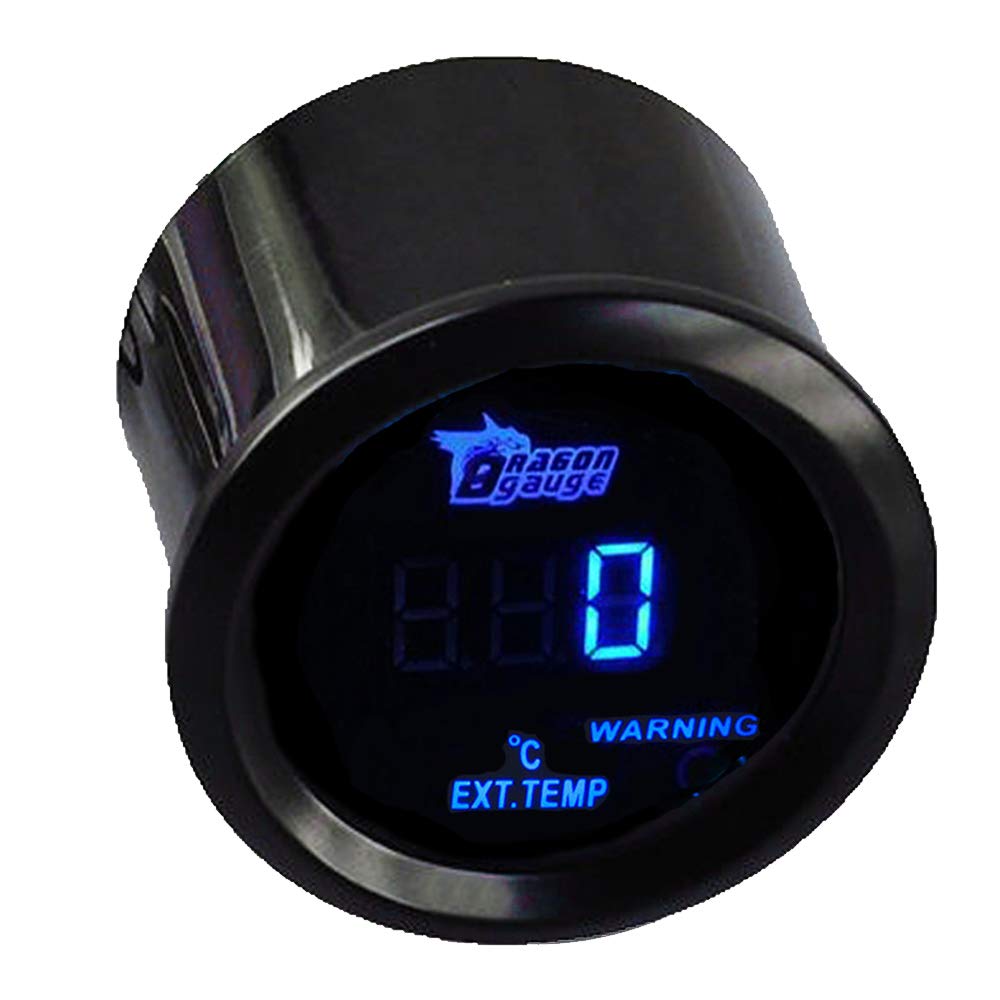 12V 52mm Macchina Il Motore Luce a LED Blu Digitale Schermo Indicatore di Temperatura Gas Scarico Gauge Meter Calibro EGT Ext Sensore