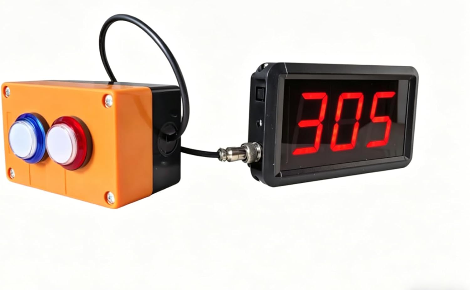 1.8" Indoor Usage LED Countdown Timer Lap Counter with Big Button and Remote Control