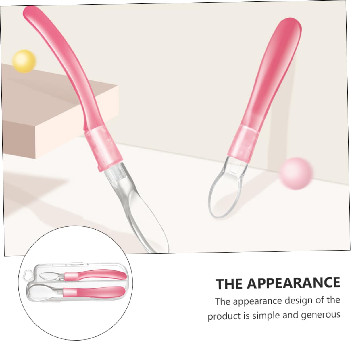 Sosoport Silicone Training Tableware Set Safe Tool Soft Head Non-slip Grip Multicolored Easy to Use