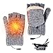 Produktbild KAMEUN Beheizbare Handschuhe für Damen und Herren, Thermo Handschuhe mit Heizung, Heated Gloves mit USB Handwärmer, Halbfinger Strickhandschuhe für Drinnen und Draußen