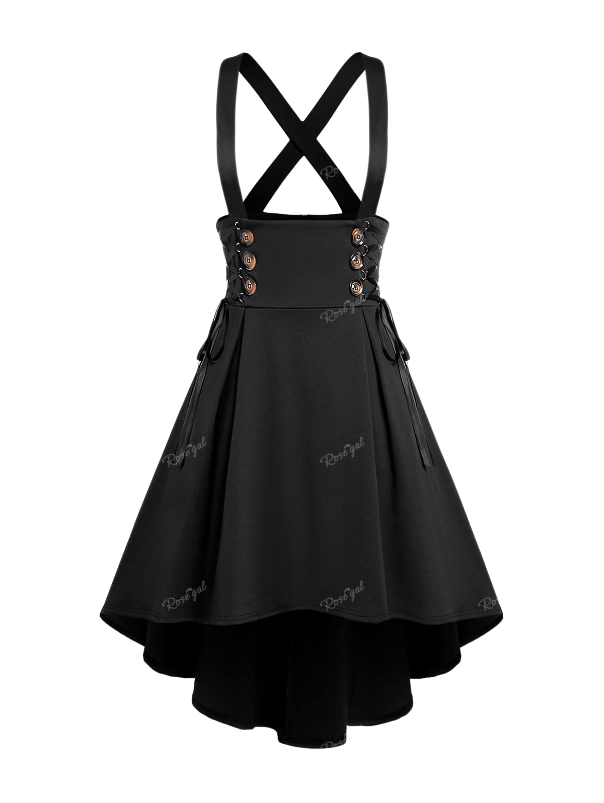 Rosegal Women's Plus Size Gothic Mini Skirt Plaid Zipper Mini A Line Skirt