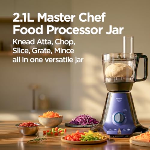 Preethi Zodiac Glitter 750W Mixer Grinder, 5 Jars, Lavender/Black - Image 4