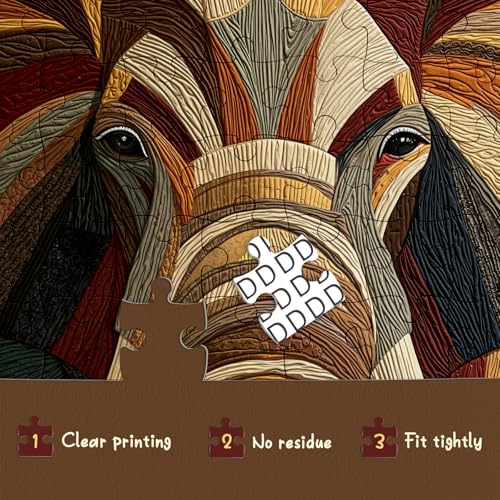Rompecabezas Colorido de Mosaico de Elefante para Adultos, 1000 Piezas, Arte Animal Desafiante miniatura 3