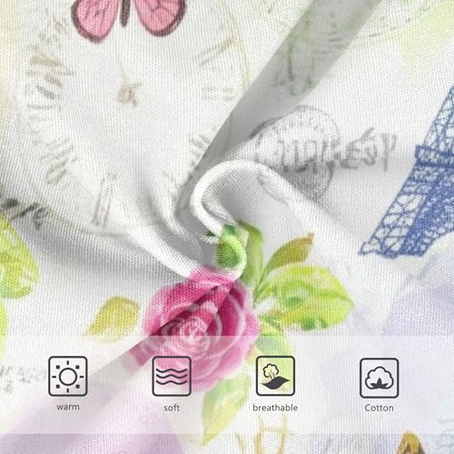 Girls Underwear Toddlers 2t Cotton Panties Little Girl Animal Kids Undies Briefs Vintage Eiffel Tower Rose3