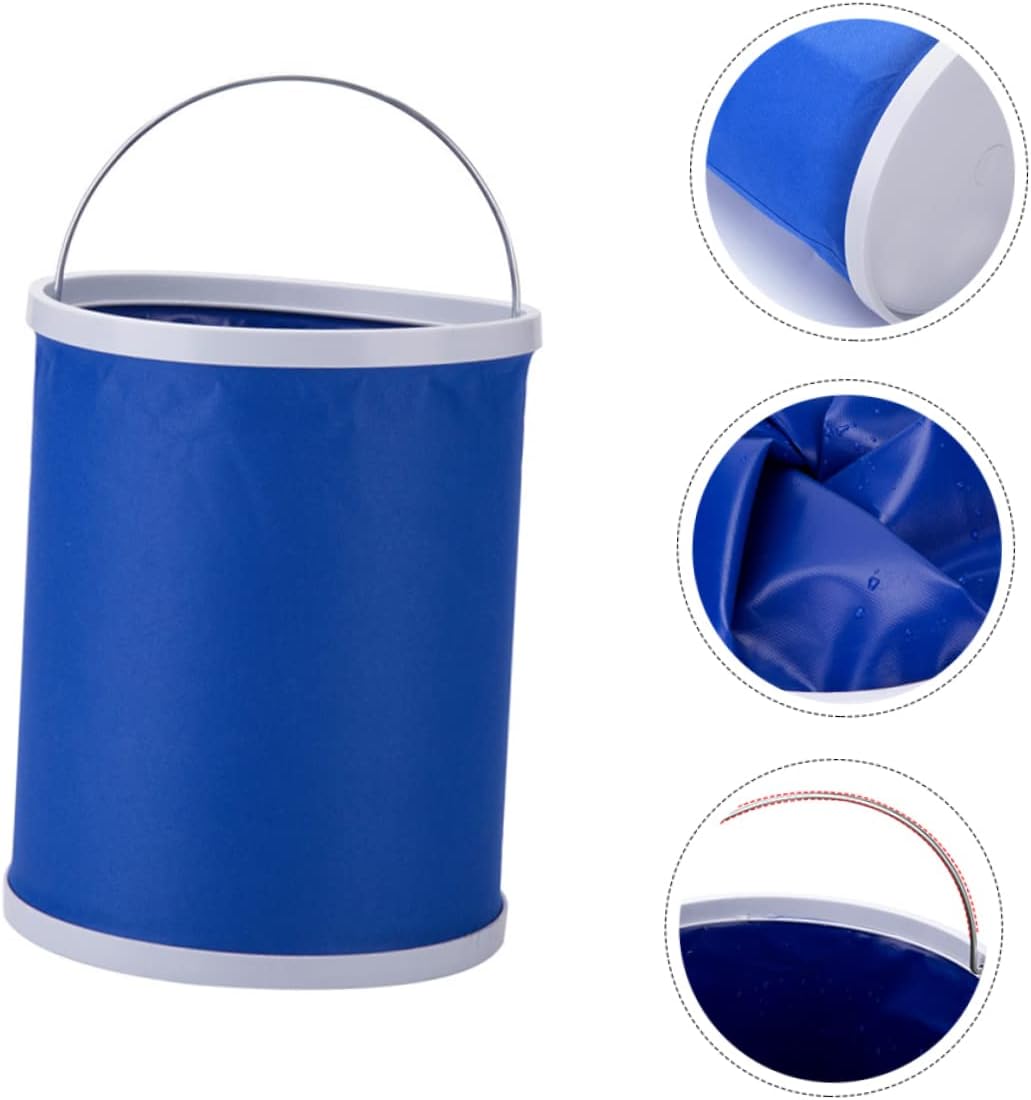 13L Large Capacity Foldable Water Bucket for Vehicle Cleaning and Outdoor Fishing Portable Collapsible Bucket for Camping and Car Washing