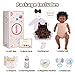 BABESIDE Lifelike Reborn Baby Dolls Miya Black Girl- 20 Inch Soft Body Realistic-Newborn Handmade Real Life Baby Dolls with Clothes and Toy Gift for Kids Age 3+