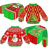 Ugly Sweater Christmas Napkins, 40Pcs, Red & Green, Merry Christmas Party Supplies, Disposable Paper Napkins for Winter Holiday Xmas Themed Party Decor