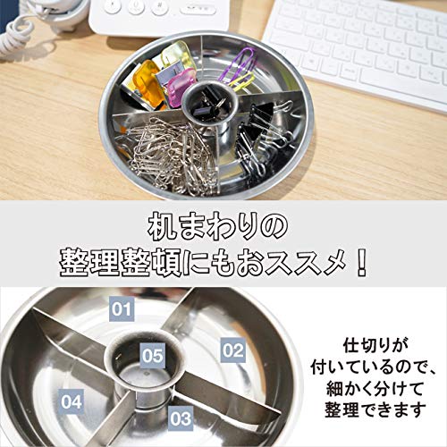 Amazon.co.jp: KIKAIYA マグネットパーツトレイ 4個セット 仕切り付 丸