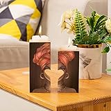 YouTary African American Girl Pattern Heart Tealight Candle Holder Wooden Decorative Personalization