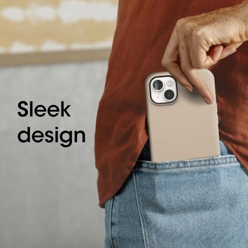 Bords surélevés caméra sur cette coque iPhone 14 Plus OtterBox Symmetry marron MagSafe - 3