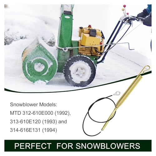 Câble de souffleuse à neige compatible Craftsman et Ryobi Yard Machines